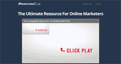 Desktop Screenshot of imarketersclub.net